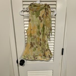 Loft Floral Chiffon Top Women’s Small